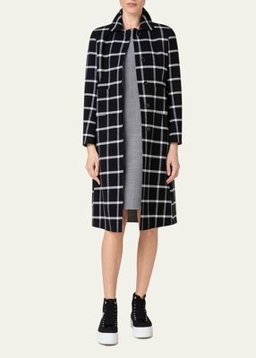 Check Double-Face Wool Coat