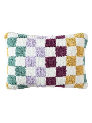 Checkerboard Mini Pillow - Mardi Gras