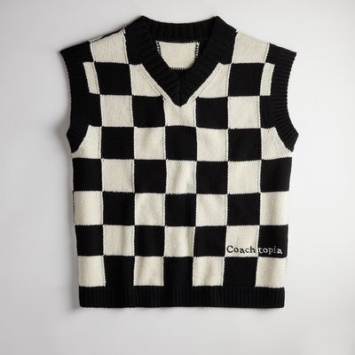 Checkerboard Sweater Vest