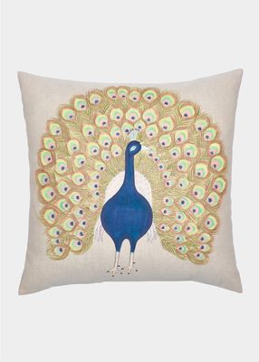 Cheeky Peacock Decorative Pillow