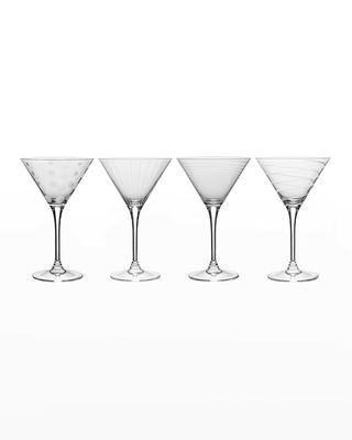 Cheers Martini Glasses, Set of 4