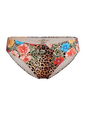 Cheetah & Floral-Print Bikini Bottom