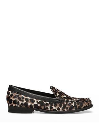 Cheetah-Print Flat Loafers