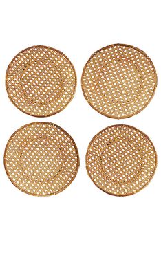 Chefanie Cane Charger Plate in Tan.