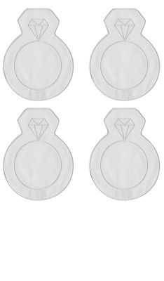 Chefanie Engagement Cocktail Napkins Set Of 4 in White.