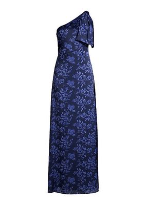 Chelsea One-Shoulder Printed Gown