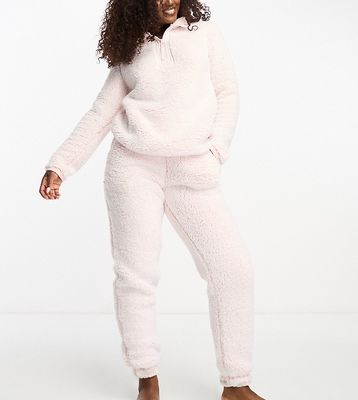 Chelsea Peers Exclusive fleece top and sweatpants set in pink