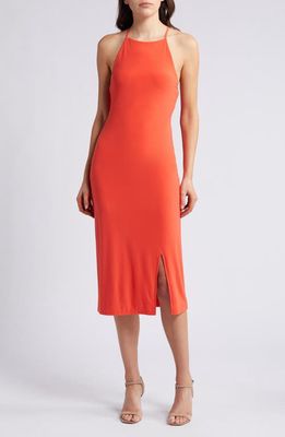 Chelsea28 Crossback Halter Dress in Red Grenadine 