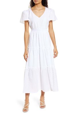 Chelsea28 Dreamy Tiered Midi Dress in White