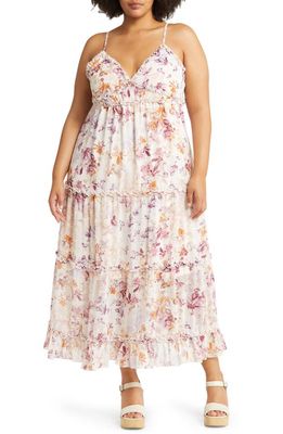 Chelsea28 Floral Ruffle Tiered Sundress in Pink Floral