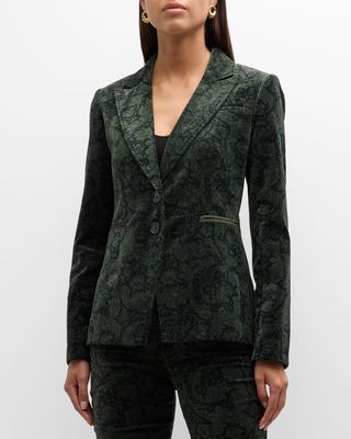 Chelsee Printed Single-Breasted Blazer