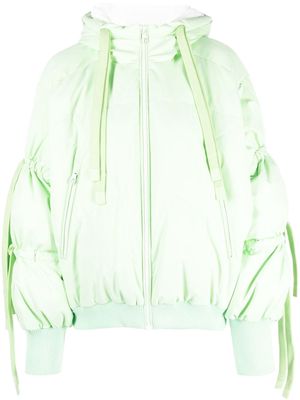 Chen Peng drawstring hooded jackets - Green