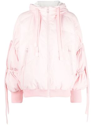 Chen Peng drawstrings hooded jackets - Pink