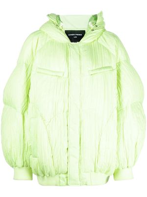 Chen Peng hooded padded-design jacket - Green