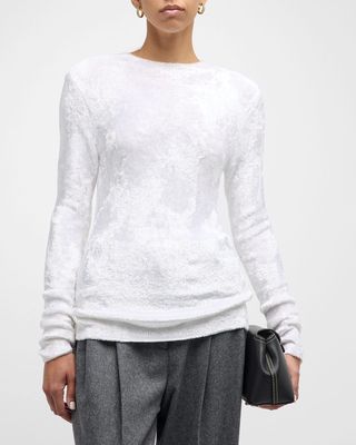 Chenille Knit Slim-Fit Sweater