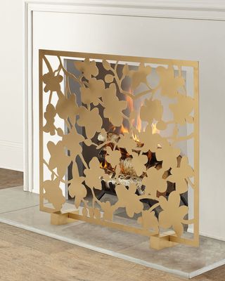 Cherry Blossom Fireplace Screen