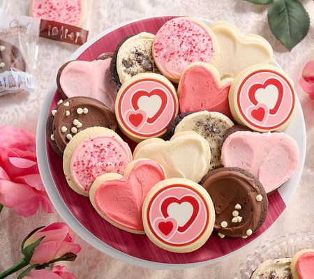 Cheryl's 24 Piece Valentine Frosted Cookies