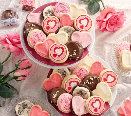 Cheryl's 48 Piece Valentine Frosted Cookies