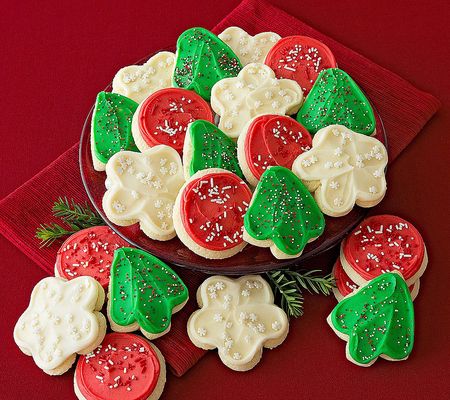 Cheryl's Holiday 24-Piece Buttercream Frosted Cookies