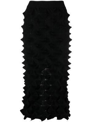 Chet Lo 3D knit high-waisted skirt - Black
