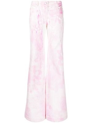 Chet Lo graphic print wide-leg jeans - Pink