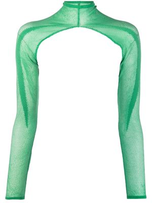 Chet Lo high-neck knitted sleeves - Green