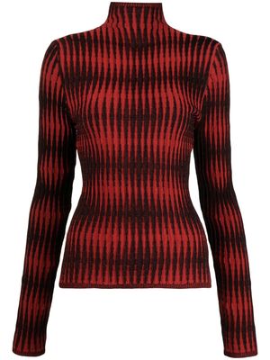 Chet Lo high-neck long sleeved jumper - Red