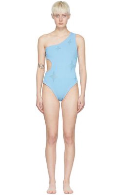Chet Lo SSENSE Exclusive Blue Twilight One-Piece Swimsuit