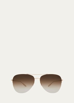 Chevalier Brown Titanium Aviator Sunglasses