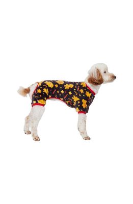 Chewy x Disney Star Wars Gingerbread Cookies Dog & Cat Fleece Pajamas in Black