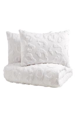 CHF INDUSTRIES Chenille Leopard Comforter & Sham Set in White