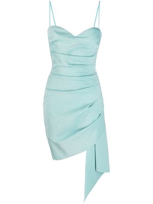 CHIARA BONI La Petite Robe asymmetric-hem sweetheart-neck dress - Blue