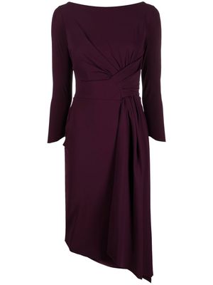 CHIARA BONI La Petite Robe draped-panel midi dress - Purple