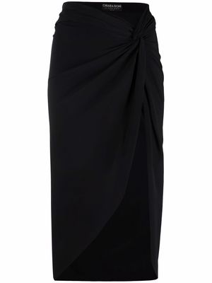 CHIARA BONI La Petite Robe Goaza asymmetric midi skirt - Black
