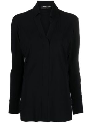 CHIARA BONI La Petite Robe long-sleeve concealed-fastening shirt - Black