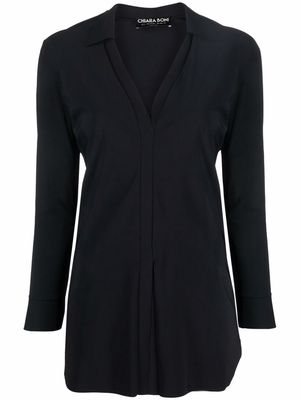 CHIARA BONI La Petite Robe long-sleeve V-neck shirt - Black