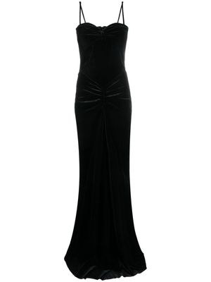 CHIARA BONI La Petite Robe Malik velvet maxi dress - Black