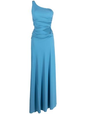 CHIARA BONI La Petite Robe one-shoulder cut-out long dress - Blue