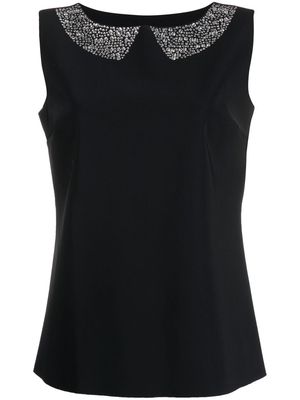 CHIARA BONI La Petite Robe rhinestone-embellished sleeveless top - Black