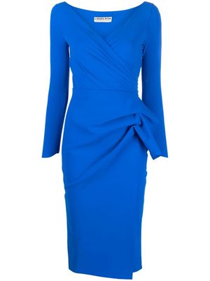 CHIARA BONI La Petite Robe ruched-detail long-sleeved dress - Blue