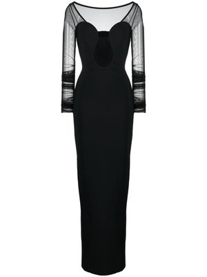 CHIARA BONI La Petite Robe ruched-sleeves boat-neck dress - Black