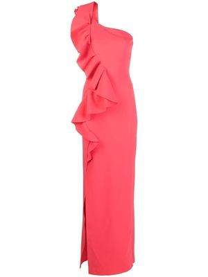 CHIARA BONI La Petite Robe ruffle-detail one-shoulder dress - Pink