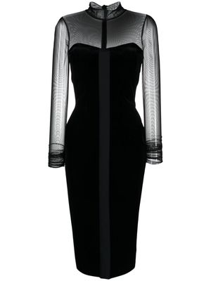 CHIARA BONI La Petite Robe semi-sheer fitted dress - Black