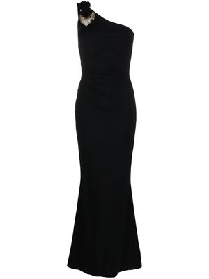 CHIARA BONI La Petite Robe sequin-detail flared long dress - Black