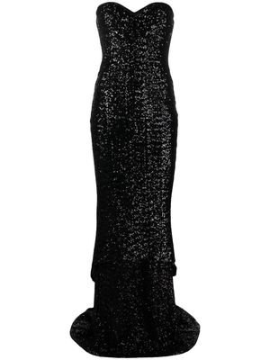 CHIARA BONI La Petite Robe sequin-embellished strapless dress - Black