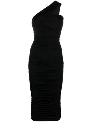 CHIARA BONI La Petite Robe Tazia ruched one-shoulder midi dress - Black