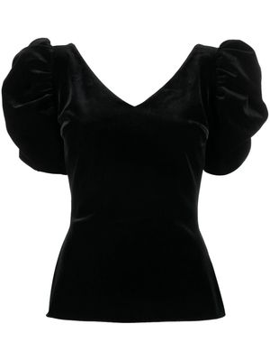 CHIARA BONI La Petite Robe V-neck velvet blouse - Black