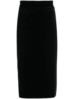 CHIARA BONI La Petite Robe velvet-effect pencil skirt - Black