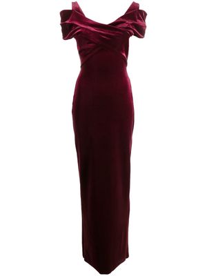 CHIARA BONI La Petite Robe velvet evening dress - Red