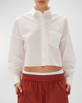 Chiara Cropped Button-Front Shirt